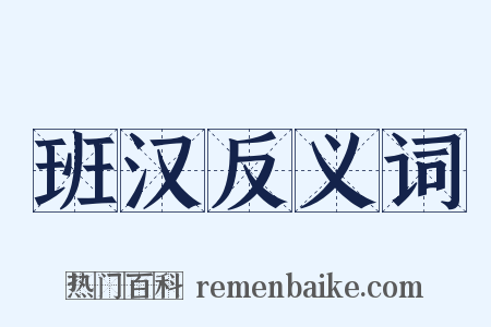 班汉反义词是什么意思的图片